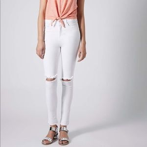 Topshop Moto Jamie skinny jeans white
